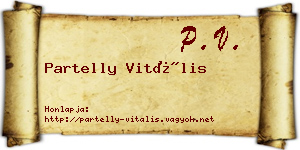 Partelly Vitális névjegykártya